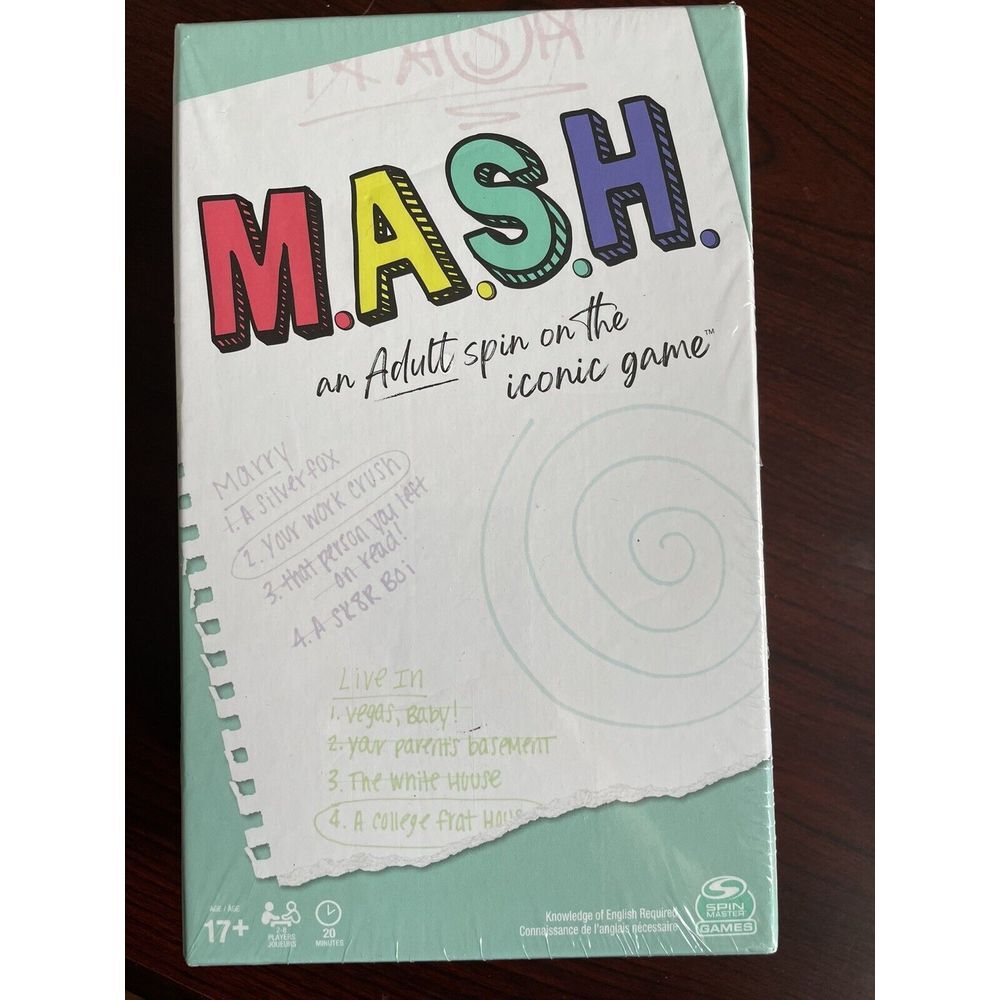 MASH Game - An Adult Spin on the Iconic Game - New Factory Sealed! M.A.S.H.